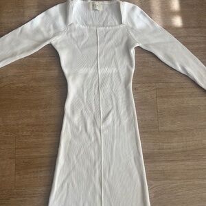 Dissh white maxi knitted dress